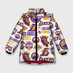 Куртка зимняя для девочки LAKERS LOGO, цвет: 3D-красный