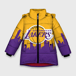 Куртка зимняя для девочки LOS ANGELES LAKERS, цвет: 3D-красный