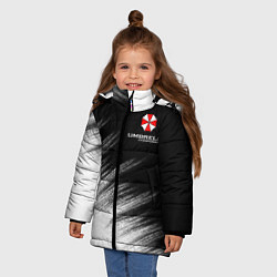Куртка зимняя для девочки Амбрелла, цвет: 3D-черный — фото 2