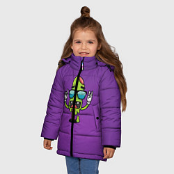 Куртка зимняя для девочки Безумное эскимо, цвет: 3D-черный — фото 2