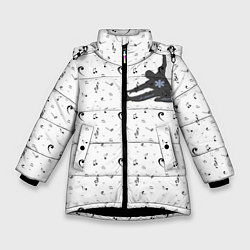 Куртка зимняя для девочки Dance style, цвет: 3D-черный