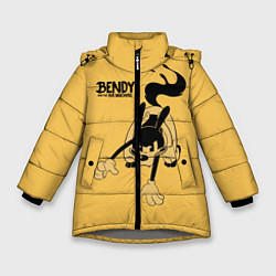 Куртка зимняя для девочки Bendy And The Ink Machine, цвет: 3D-светло-серый