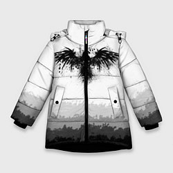 Куртка зимняя для девочки ЧЁРНЫЙ ВОРОН, цвет: 3D-черный