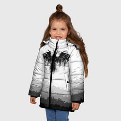 Куртка зимняя для девочки ЧЁРНЫЙ ВОРОН, цвет: 3D-черный — фото 2