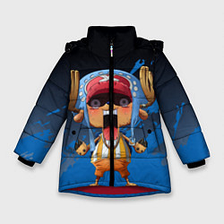 Куртка зимняя для девочки One Piece Тони Чоппер, цвет: 3D-красный