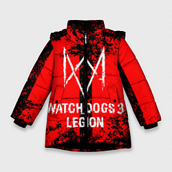 Куртка зимняя для девочки Watch Dogs: Legion, цвет: 3D-черный