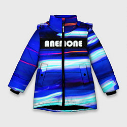Куртка зимняя для девочки ANEMONE, цвет: 3D-черный