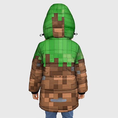 Зимняя куртка для девочки MineCraft Крипер / 3D-Красный – фото 4
