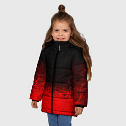 Куртка зимняя для девочки КРАСНО-ЧЕРНЫЙ ГРАДИЕНТ, цвет: 3D-черный — фото 2