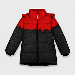 Куртка зимняя для девочки Texture, цвет: 3D-черный