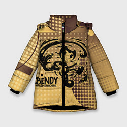 Куртка зимняя для девочки BENDY AND THE INK MACHINE, цвет: 3D-черный