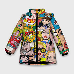 Зимняя куртка для девочки Pop Art