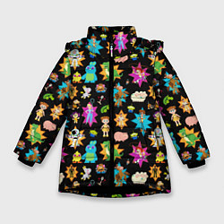 Куртка зимняя для девочки История Игрушек, цвет: 3D-черный