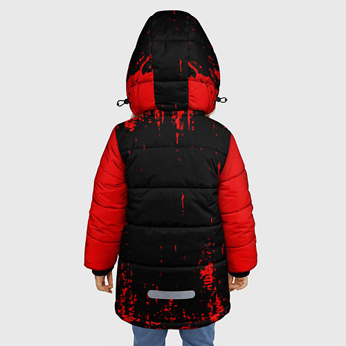 Зимняя куртка для девочки Among Us / 3D-Красный – фото 4