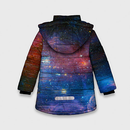 Зимняя куртка для девочки Glitch space / 3D-Черный – фото 2