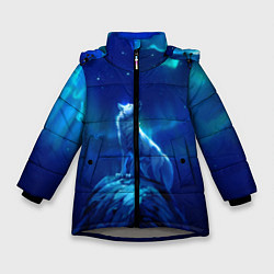 Куртка зимняя для девочки Одинокий Волк, цвет: 3D-светло-серый