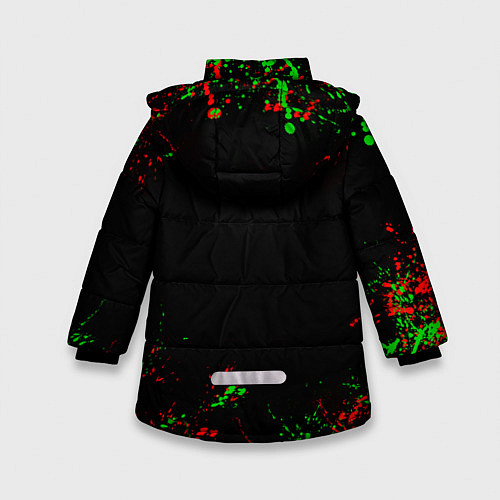 Зимняя куртка для девочки Among Us / 3D-Черный – фото 2