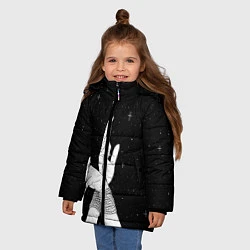 Куртка зимняя для девочки Эстетика связанных рук, цвет: 3D-черный — фото 2