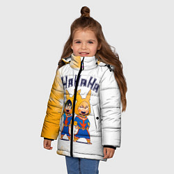 Куртка зимняя для девочки Моя геройская академия, цвет: 3D-светло-серый — фото 2