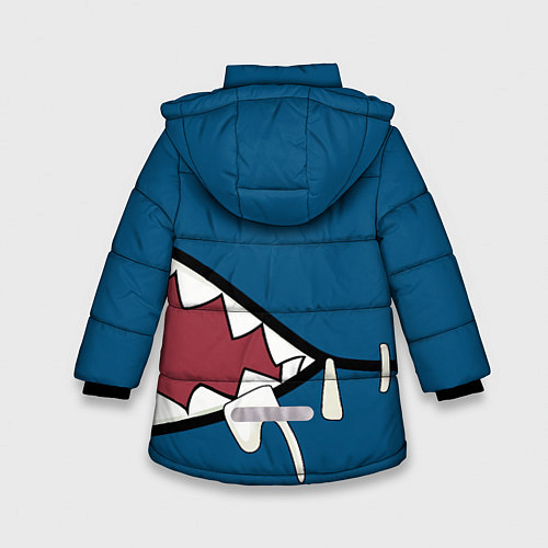 Зимняя куртка для девочки Акула gawr gura / 3D-Черный – фото 2
