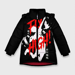 Куртка зимняя для девочки Haikyuu Haikyu Haikuu !, цвет: 3D-красный