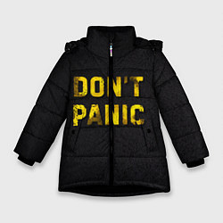 Куртка зимняя для девочки DONT PANIC, цвет: 3D-черный