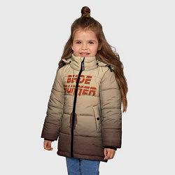 Куртка зимняя для девочки Бегущий по лезвию, цвет: 3D-светло-серый — фото 2