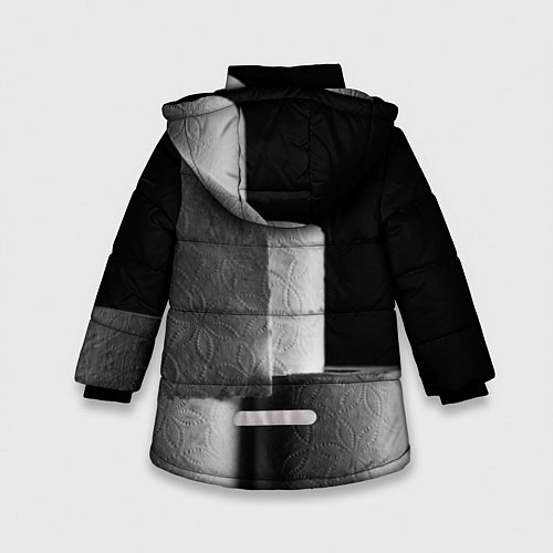 Зимняя куртка для девочки Туалетная бумага / 3D-Черный – фото 2