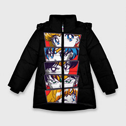 Куртка зимняя для девочки SAILOR SCOUTS, цвет: 3D-черный