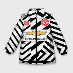 Куртка зимняя для девочки MANCHESTER UNITED 2021, цвет: 3D-черный