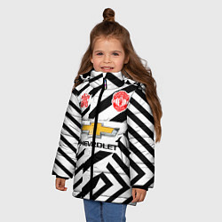 Куртка зимняя для девочки MANCHESTER UNITED 2021, цвет: 3D-черный — фото 2