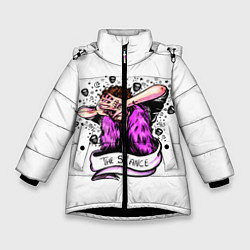 Куртка зимняя для девочки Академия Амбрелла, цвет: 3D-черный