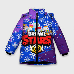 Куртка зимняя для девочки BRAWL STARS LOU, цвет: 3D-черный