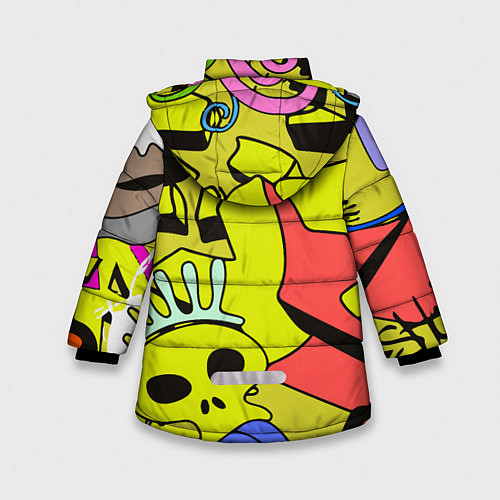 Зимняя куртка для девочки Brawl Stars skateboard / 3D-Черный – фото 2