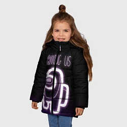 Куртка зимняя для девочки Among Us Z, цвет: 3D-светло-серый — фото 2