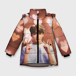Куртка зимняя для девочки JUNGKOOK BTS, цвет: 3D-светло-серый