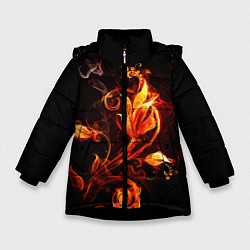 Зимняя куртка для девочки Огненный цветок