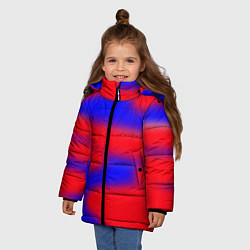 Куртка зимняя для девочки Красно-синий, цвет: 3D-черный — фото 2