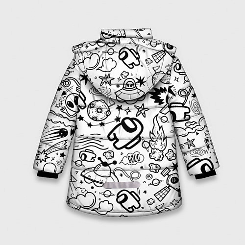 Зимняя куртка для девочки AMONG US / 3D-Светло-серый – фото 2