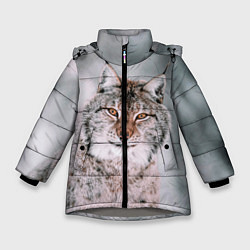 Куртка зимняя для девочки Рысь, цвет: 3D-светло-серый