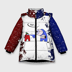 Куртка зимняя для девочки Among Us - YOU! Z, цвет: 3D-черный