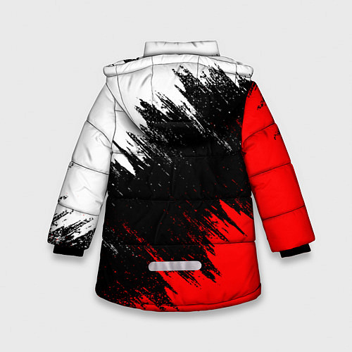Зимняя куртка для девочки ДЕЛАЕМ СЕБАСА - AMONG US / 3D-Черный – фото 2