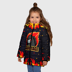 Куртка зимняя для девочки Among Us Sabotage, цвет: 3D-светло-серый — фото 2
