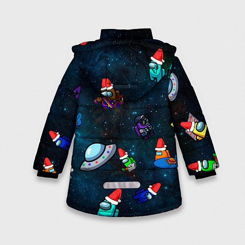 Зимняя куртка для девочки Among Us 2021 / 3D-Черный – фото 2