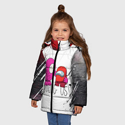Куртка зимняя для девочки Among Us Friend Z, цвет: 3D-черный — фото 2