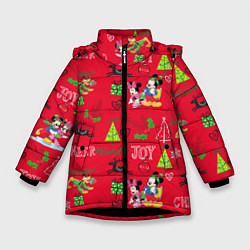 Зимняя куртка для девочки Mickey & Minnie pattern