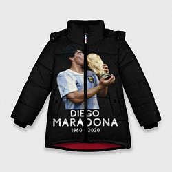 Куртка зимняя для девочки Diego Maradona, цвет: 3D-красный