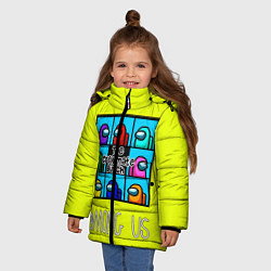 Куртка зимняя для девочки The Crewmate Bunch, цвет: 3D-черный — фото 2