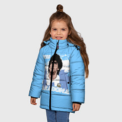 Куртка зимняя для девочки Диего Марадона, цвет: 3D-красный — фото 2