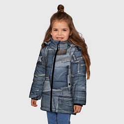 Куртка зимняя для девочки Jeans life, цвет: 3D-черный — фото 2